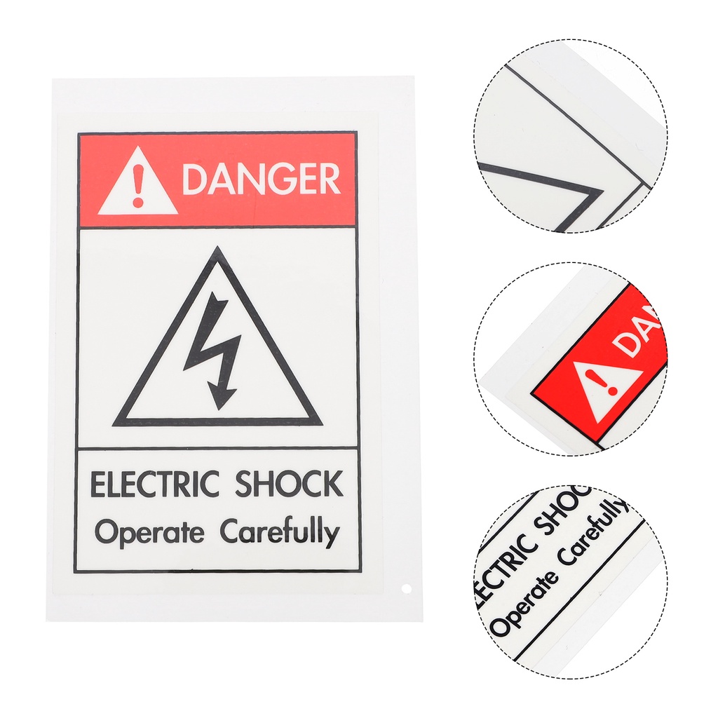 Electric Shocks Label Sticker Equipment Decal Caution Stickers Warning