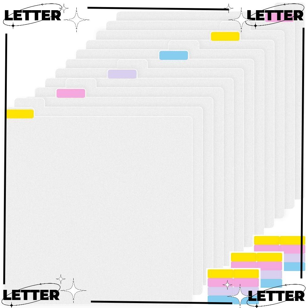 LET Scrapbook Paper Dividers, with Tabs Binder Dividers, 12" x 12