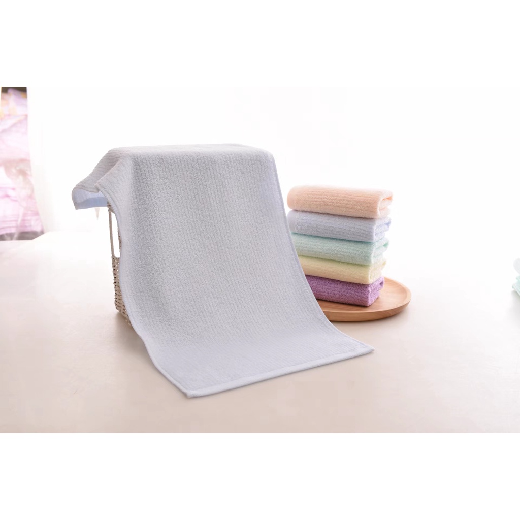 MINISO Absorbent Pure Cotton Towel (Blue) | Shopee Philippines
