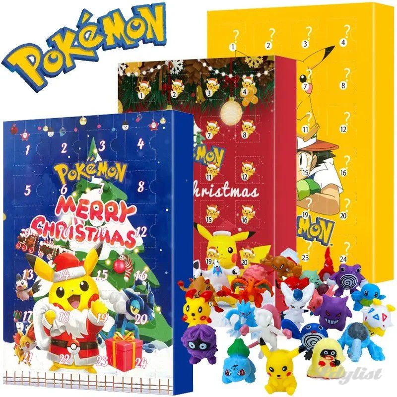 Pokemon 24 Pcs Set Figure 2024 Christmas Advent Calendar Box Anime