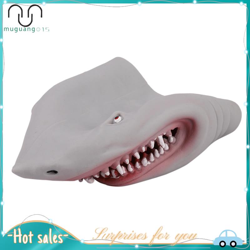 【muguang15】Plastic Shark Hand Puppet For Story Tpr Animal Head Gloves ...