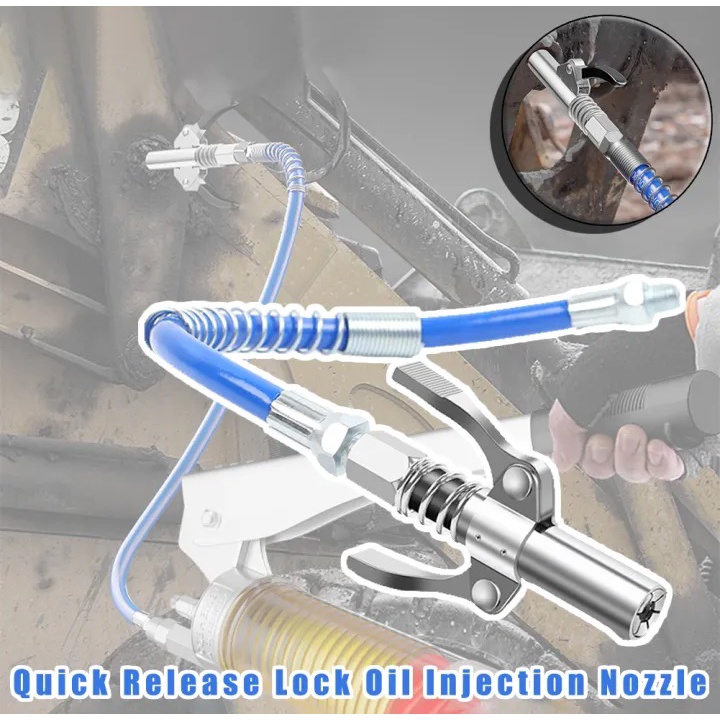 Oright 10000 PSI Grease Gun Coupler Heavy Duty Lock Quick Lock