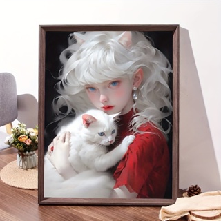 5d Artificial Diamond Painting Kit For Kids With White Frame