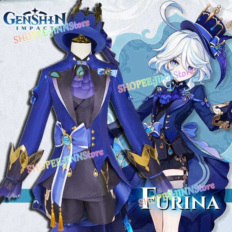 - JINN - Genshin Impact 2 Forms Furina Cosplay Costume Fontaine God ...