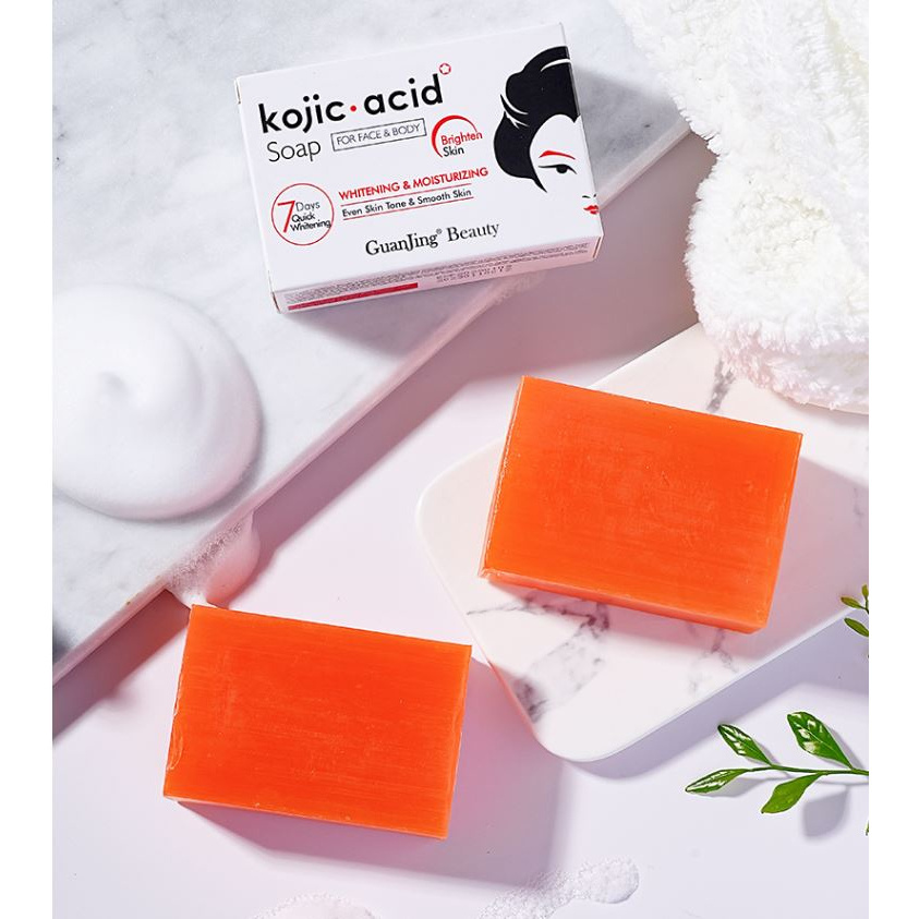 GJ7164 Kojic Acid Soap Whitening Skin Lightening Face Bleaching Body ...