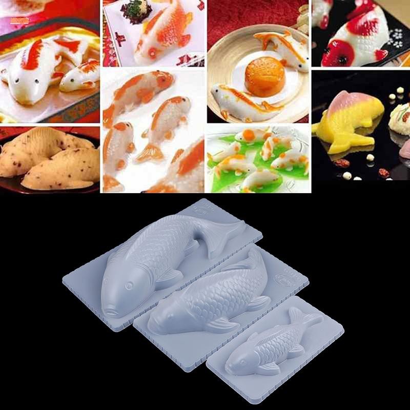 Sweet 3D Plastic Koi Carp Fish Rice Cake Chocolate Mould Jelly Handmade ...