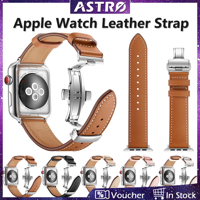 ASTRO Genuine Leather Band For Apple Watch Ultra Series 8 7 6 5 4 3 2 1 ...