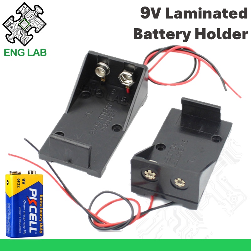ENGLAB★9V Laminated Battery Holder, Battery Socket With Wire | Shopee ...