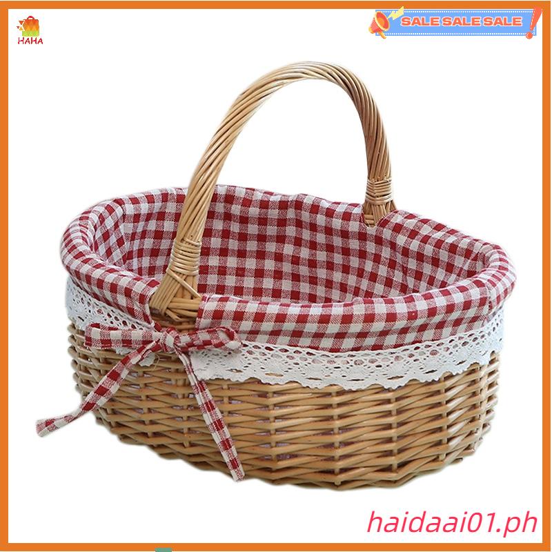 haidaai01.ph*Wicker Basket Gift Baskets Empty Oval Willow Woven Picnic ...