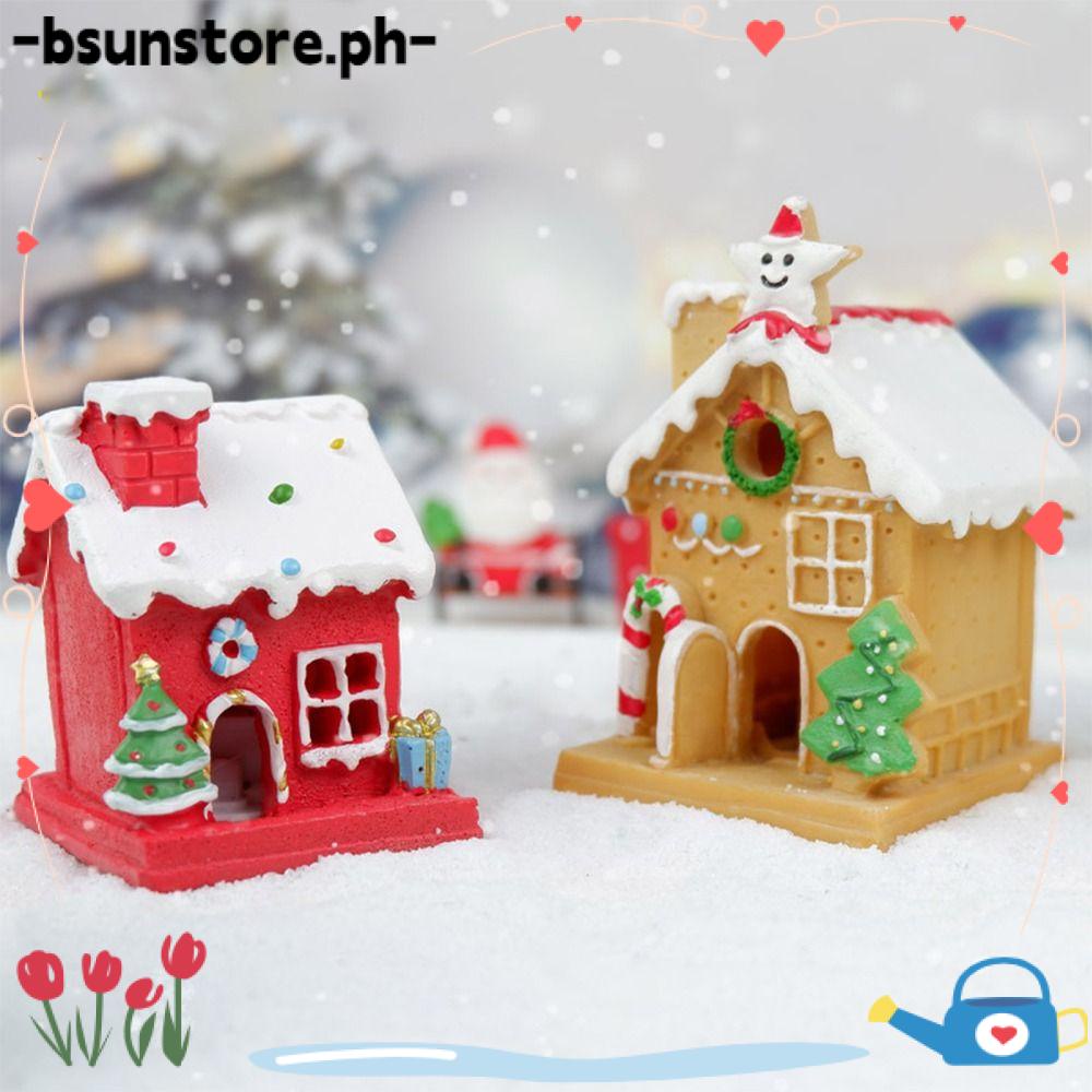 BSUNS DIY Christmas House, Resin Colorful Christmas Gingerbread House