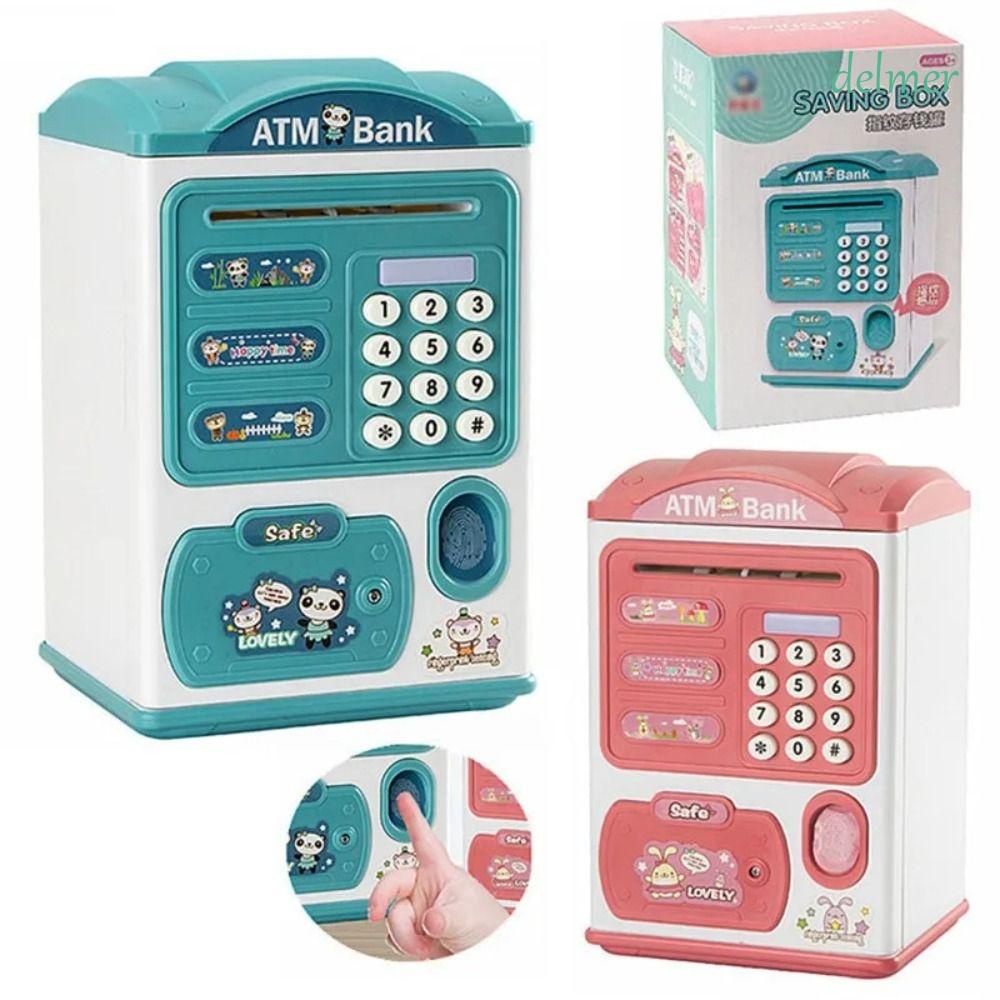 DELMER Electronic Bank Safe Box, Password Lock Fingerprint Children