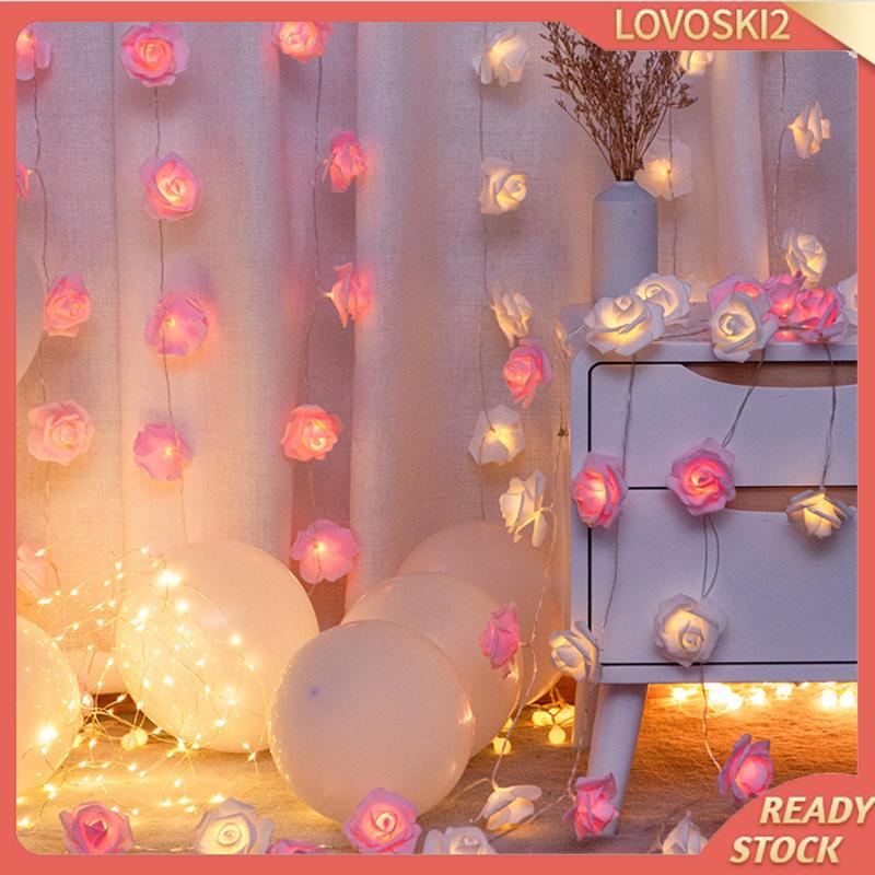 [Lovoski2] LED Rose Flower Lights Artificial Flowers Lights for Room
