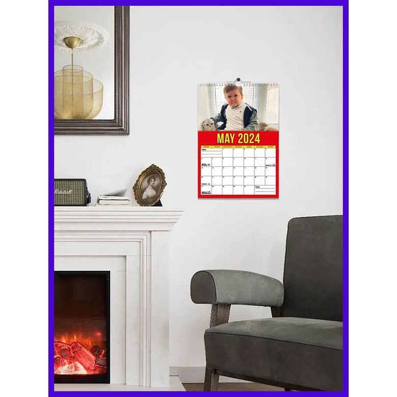 Funny Wall Calendars for 2024 2024 Creative Wall Calendar with Note