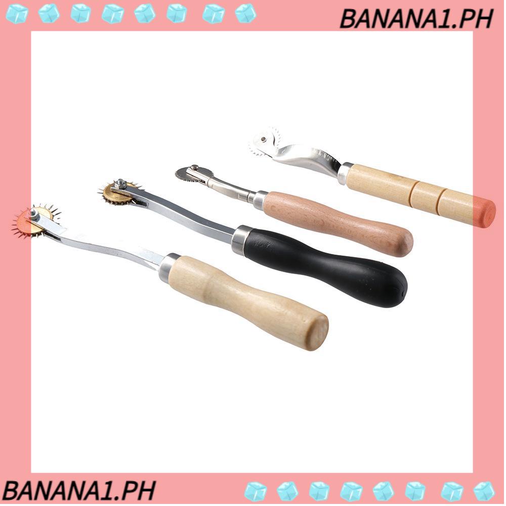 BANANA Sewing Tracing Wheel, Steel Body + Wooden Handle Black, Wood