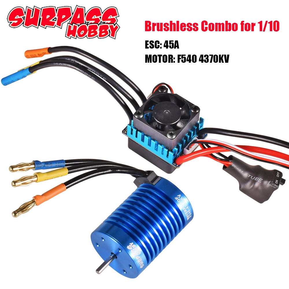 SURPASS HOBBY Motor Brushless F540 4370KV Waterproof Brushless Motor With 45A ESC Speed