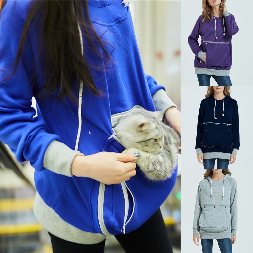 New Fashion Womens Pet Pouch Hoodies Sweatshirt Portable Carry Cat Dog Breathable Pullover Top Shopee Philippines