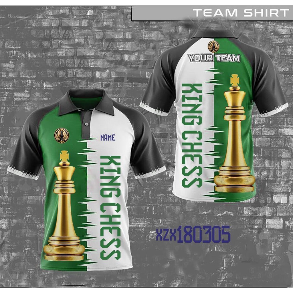 Customized name international chess multicolor style, gold chess king