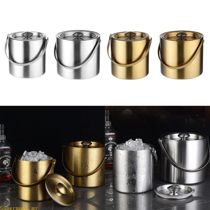 Best Insulated Ice Buckets With Lid Double Wall Party Beverage Tub Ice
