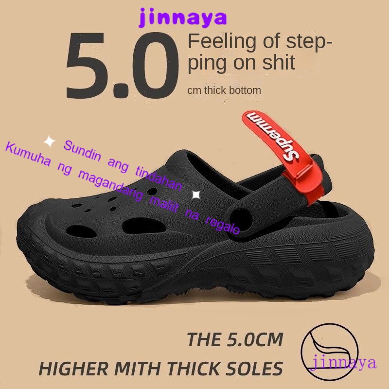 CROSS Slippers Men's CROC Slippers 2023 New Style ThickSoled Sandals Outdoor Beach Wading