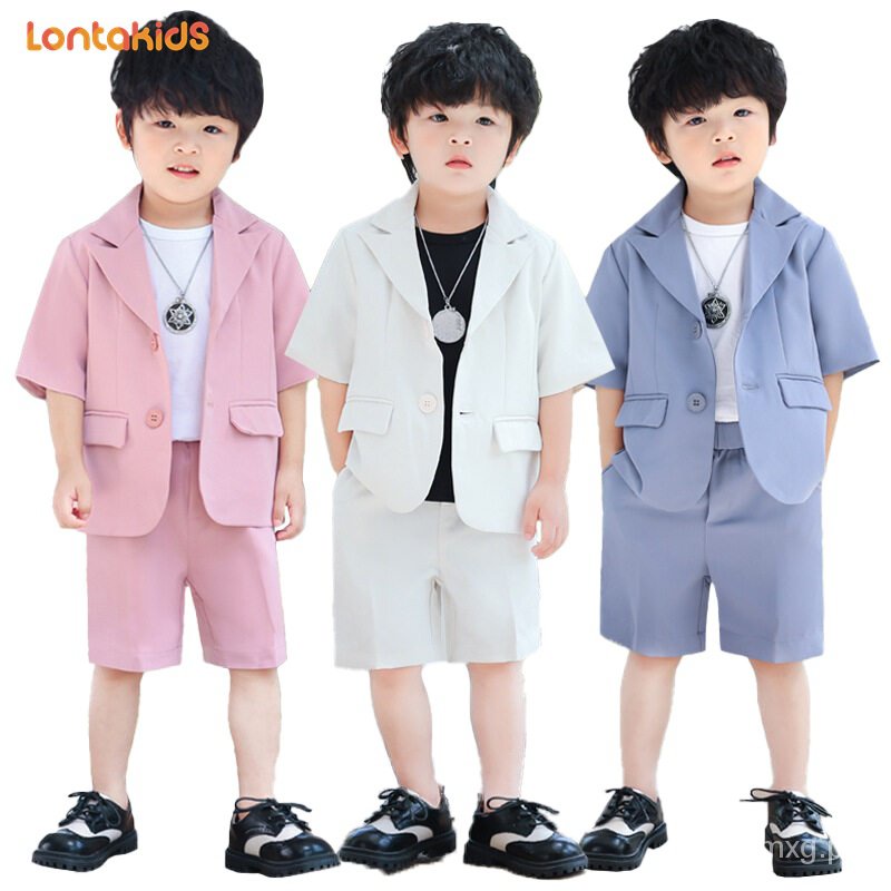 Boys Gentlemen Formal Suit 3Pcs Kids Gentleman Sets Children Plaid Suit Jacket Trousers Baby Boys Clothes Wedding Party Outfits