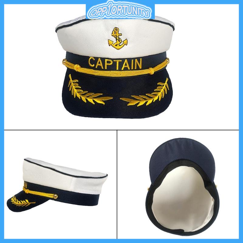 Bride Hat Navy Captain's Hat Adjustable Nautical Skipper Cap For