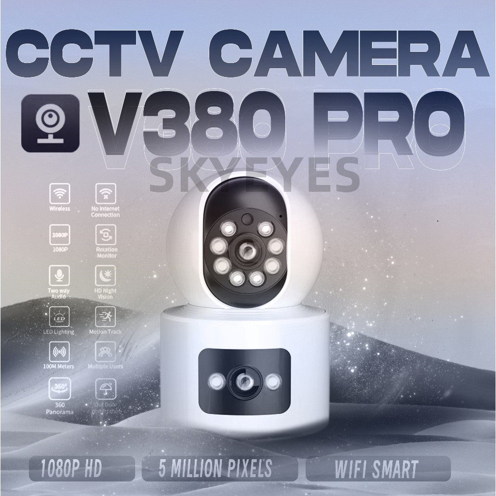V360 Pro Dual Lens CCTV 4K 1080p Indoor Wireless WIFI Auto Tracking ...