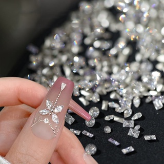 10Pcs Crystal Nail Rhinestones AB Diamond Water Drop Shaped Nail