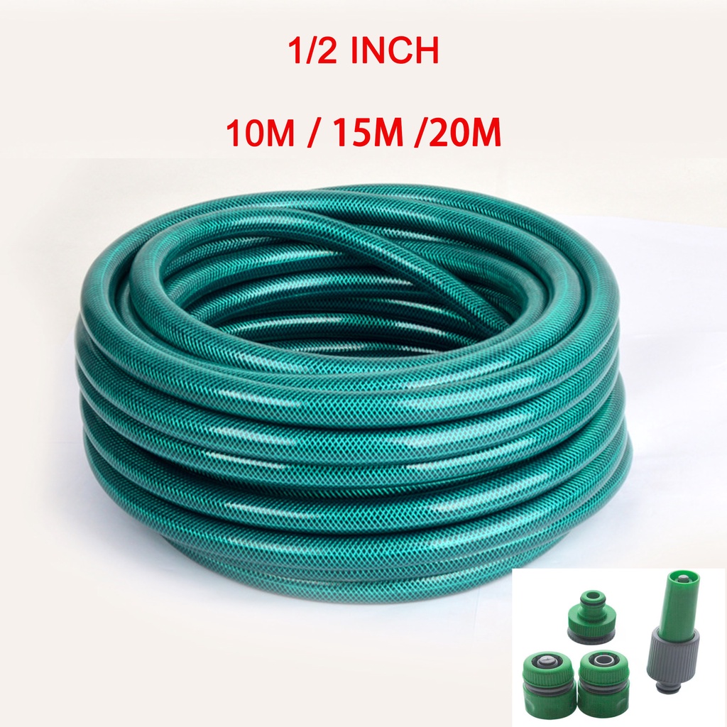 PVC Garden Hose Water Hose With Fittings Connector for Gardening 1/2