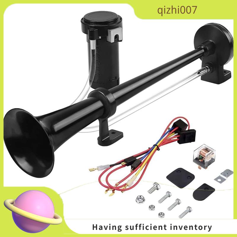 qizhi007 150Db 24V Air Horns for Truck, Single Trumpet Truck Air Horn