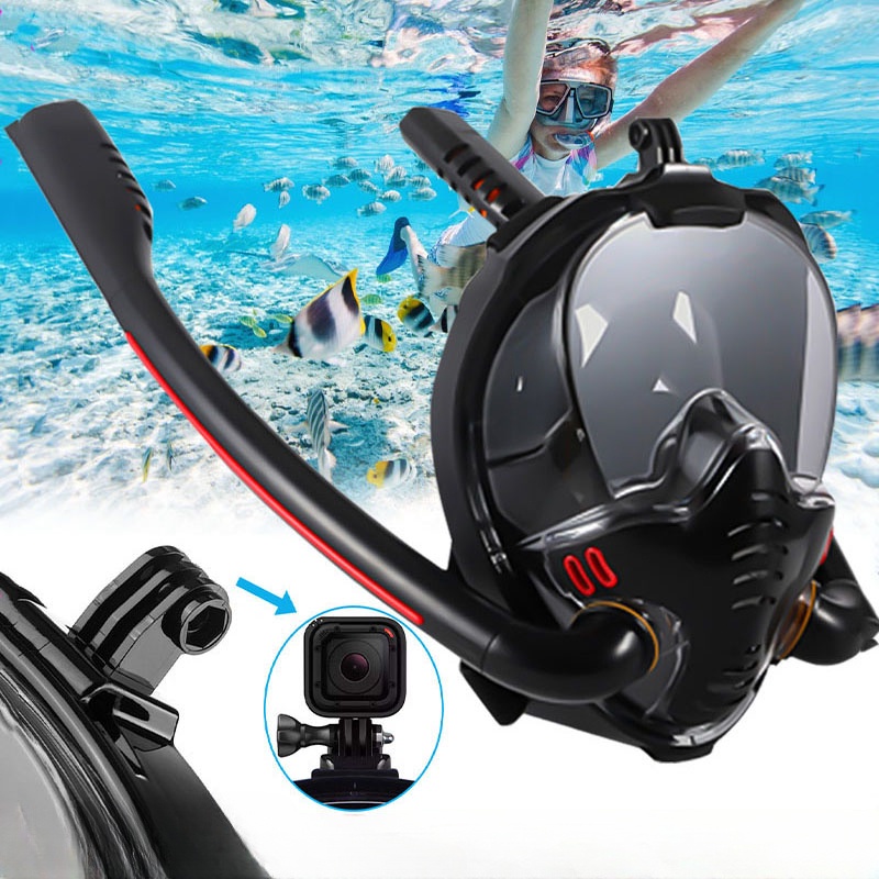 Snorkeling Set Diving Goggles Tempered Glass Scuba Diving Mask Anti Fog