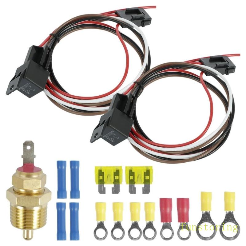 FUN Car Radiator Cooling Fan Thermostat Temperature Switch Sensor ...