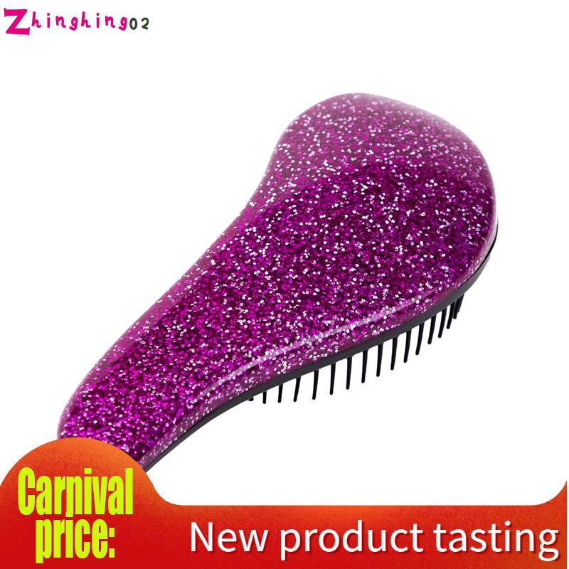 ★zhinghing02★ 1Pcs Glitter Handle Tangle Detangling Comb Shower Hair