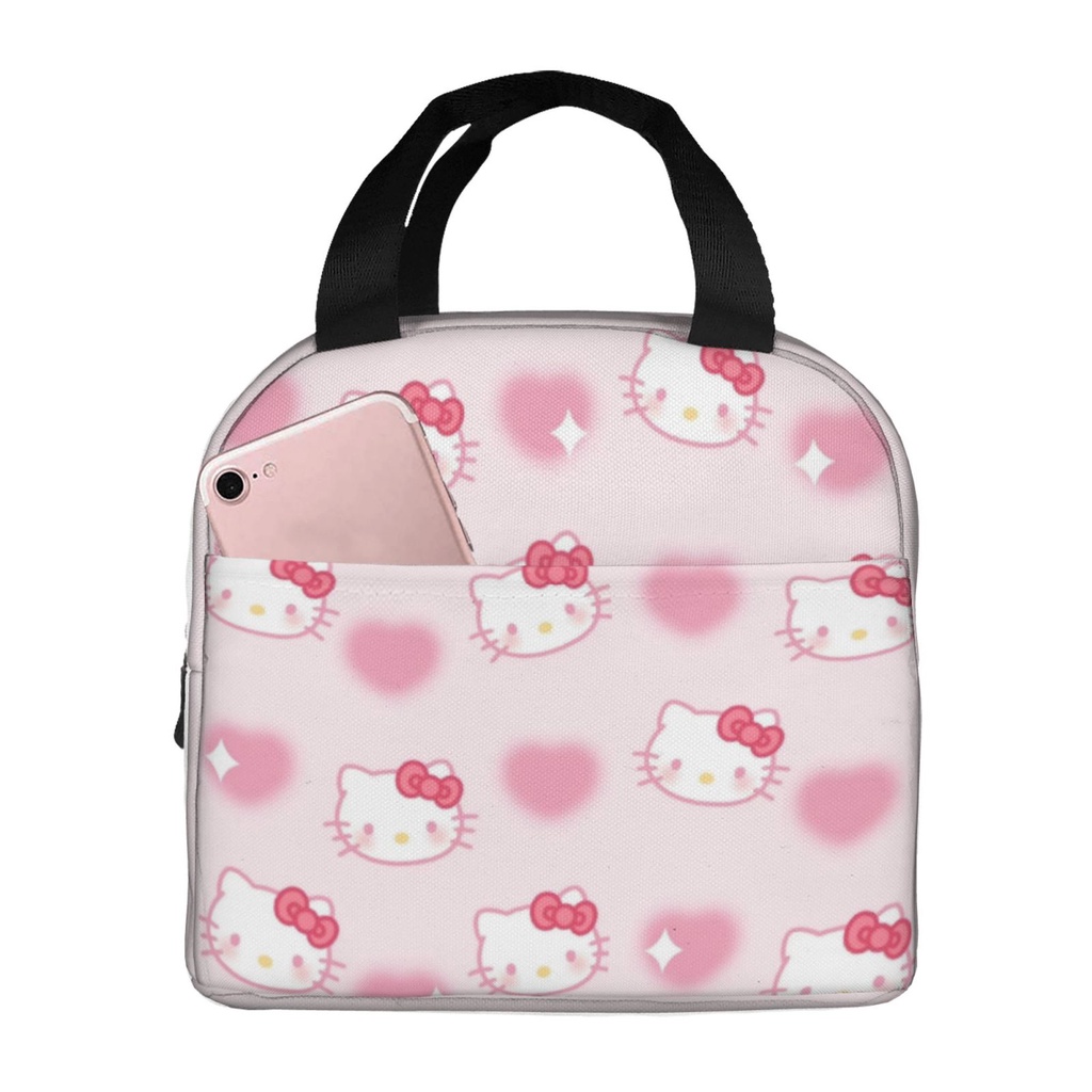 HELLO KITTY Cinnamoroll KUROMI Lunch Box Tote Bag for Outing Food ...