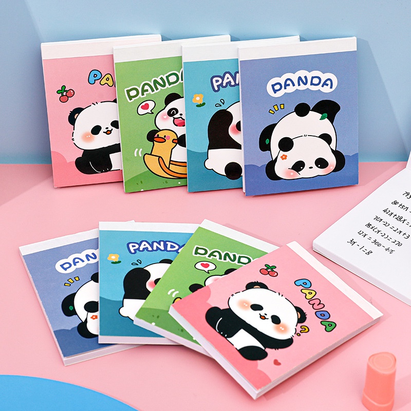 Cartoon Panda Note Pad Non-adhesive tear-off sticky notes available ...