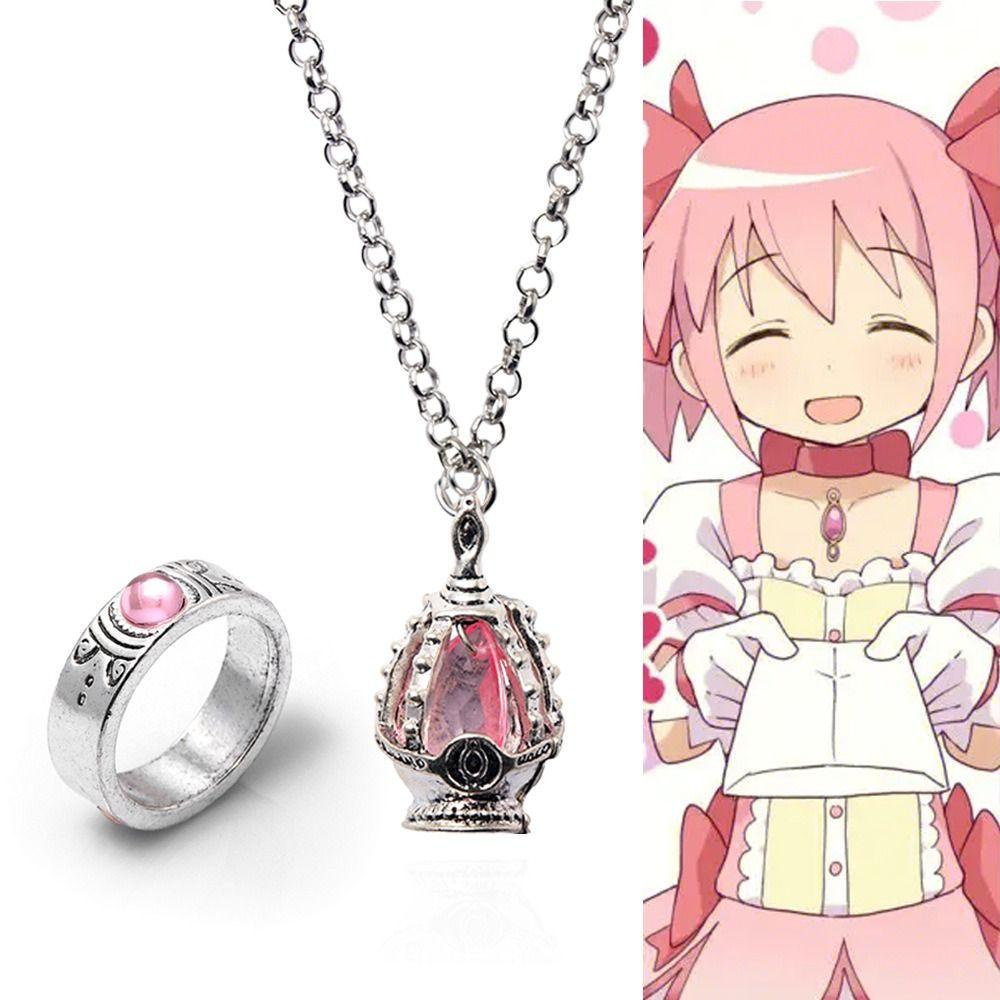 WANPX Puella Magi Madoka Magica Ring Alloy Crystal Kaname Madoka Jewelry Set Fashion Miki Sayaka Tomoe Mami Sakura Kyouko Soul Gem Necklace Girls Shopee Philippines