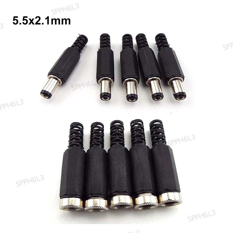 DC Male Female Connectors Jack Plug Adapter Power supply Socket for ...