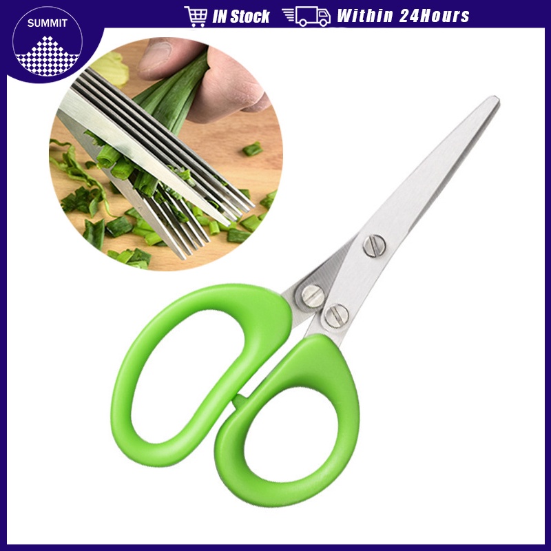 Multilayer Vegetable Scissors Stainless Steel 3/5 Blade Scallion ...
