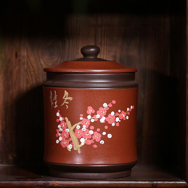Purple Sand Tea Caddy Large High-End Tea Storage Jar New Moisture-Proof ...