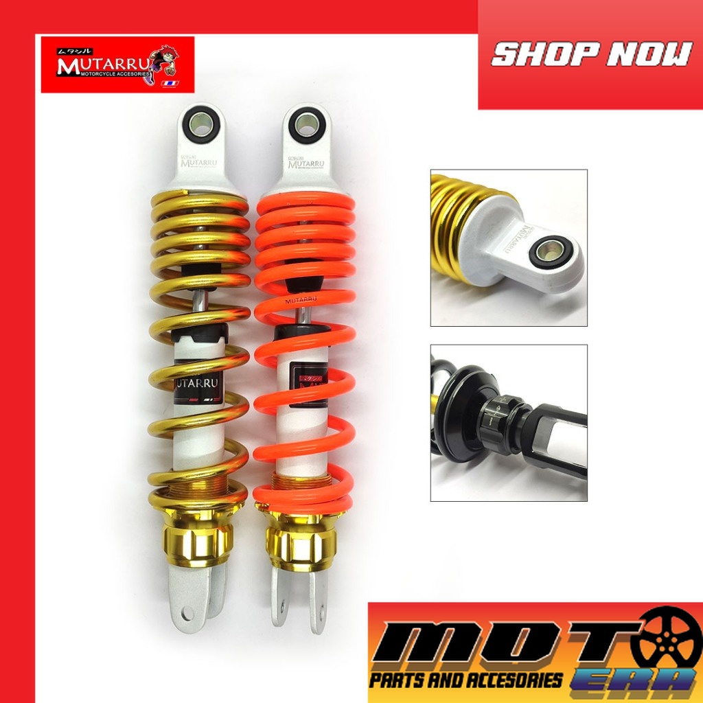 ORIGINAL MUTARRU REAR SHOCK 300 MM / MIO / FAZZIO / CLICK / RUSI ...