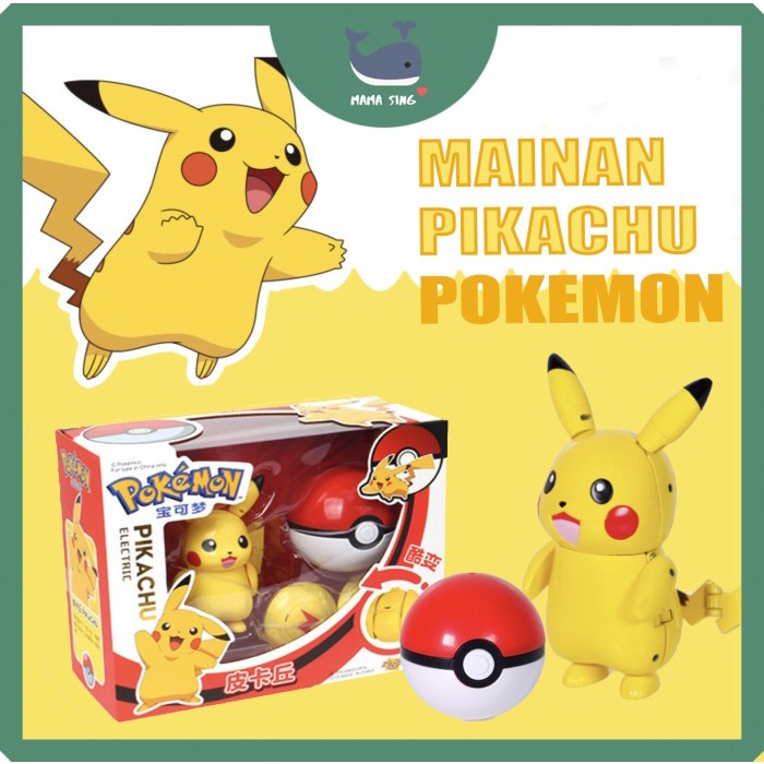 Pikachu Pokemon Pokeball Deformation Toys Original Cute Quality ...