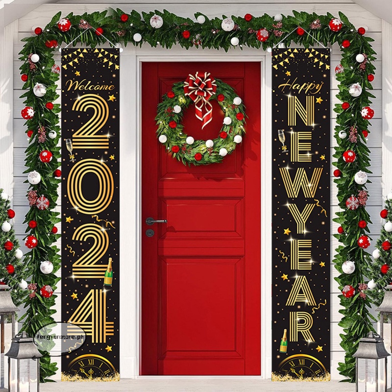 Fengyun Happy New Year 2024 Decoration Black Gold New Year Door Hanging   Sg 11134201 7rbmp Lqk7pfqt9q5m67