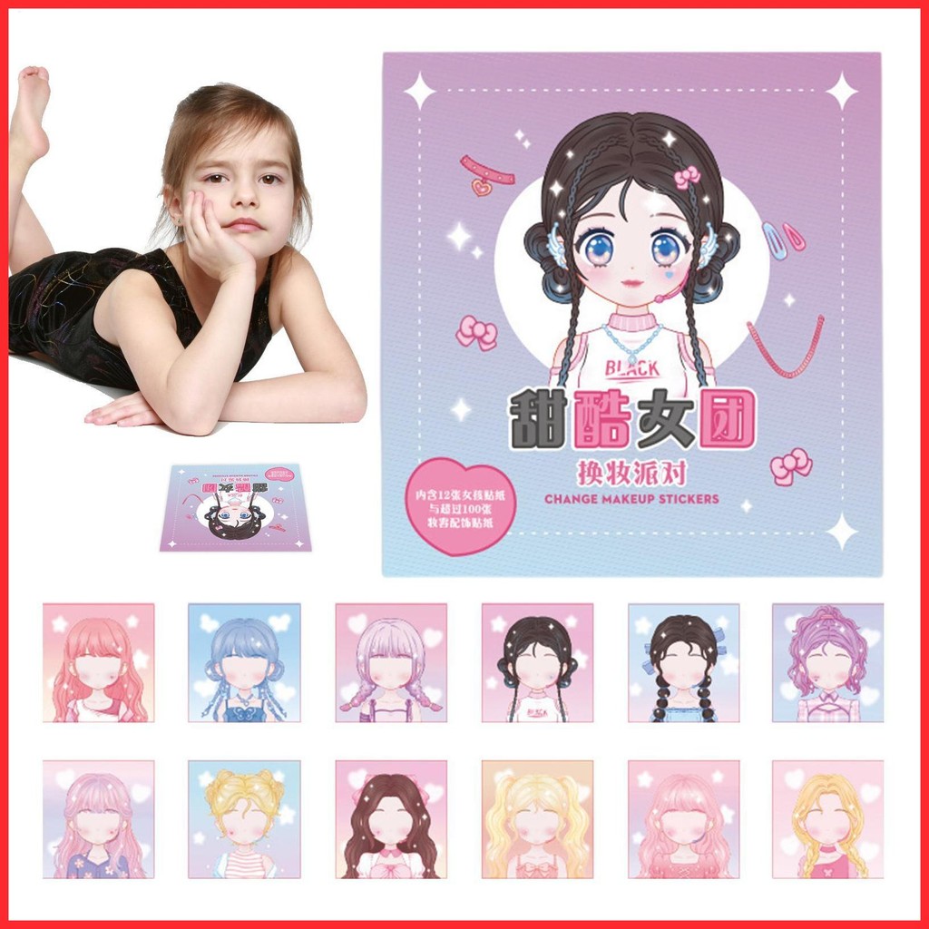 Dress Up Girls Stickers Stickers Book For Kids Princess Change Clothes ...