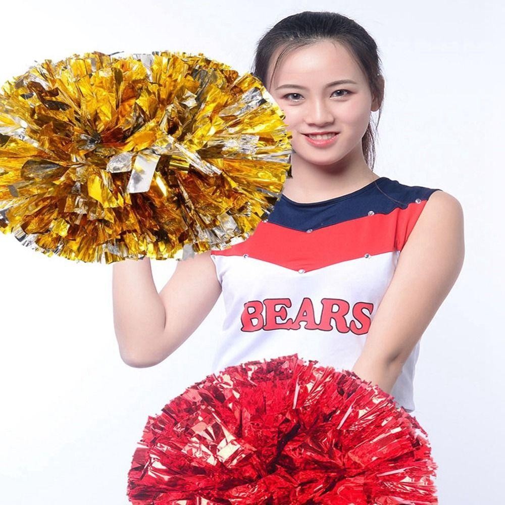 [MYTHIS] 1pc Cheerleader pompoms Plastic handle Competition Flower ...