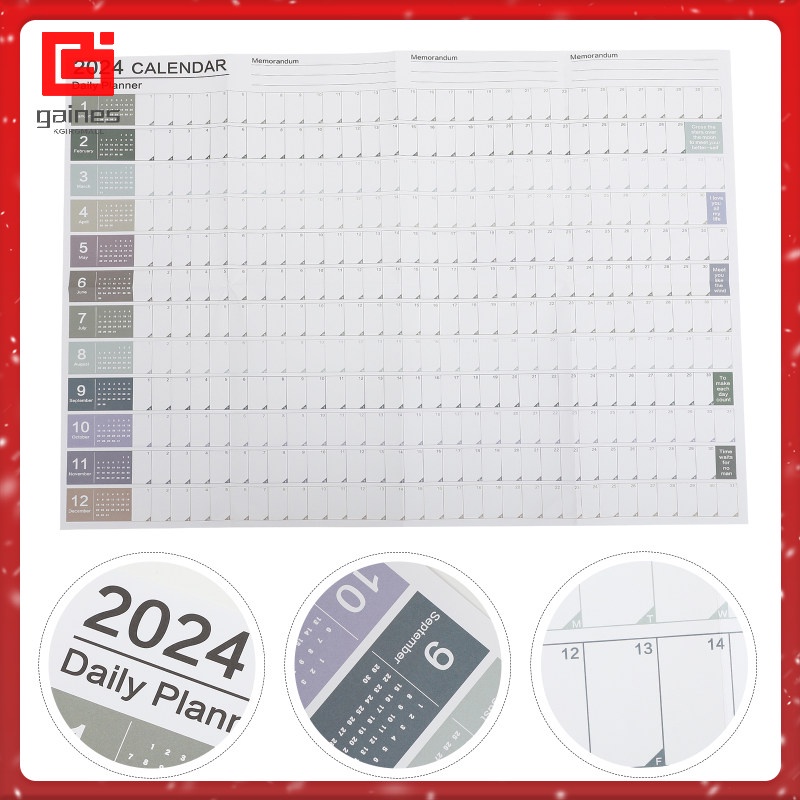 Calendar Desk Calendars 2024 Wall Multifunction Schedules Korean