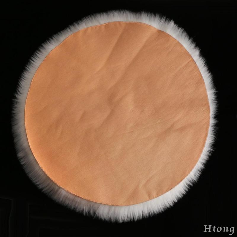 [Htong] Soft Mat Faux Fake Rug Shaggy Floor Carpet Stool Seat Pad 30cm