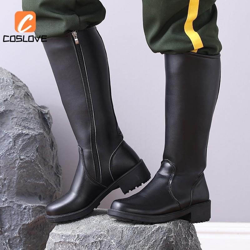 Men&Women Shoes High Black Boot Cosplay Props Suit for Cos Party ...