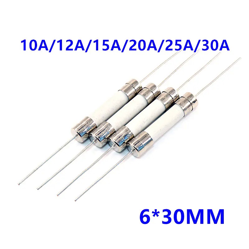 100PCS 25A 250V Quick Fast Blow Glass Tube Fuse 6mmx30mm 0.24"x1.18" F25AL250V E - Foto 9