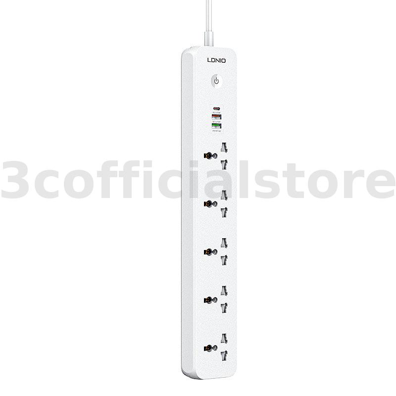 LDNIO SC5319 2500W Power Strip 5AC+2A+1C Universal Electronic Socket ...