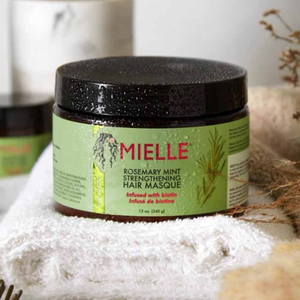 Mielle, Strengthening Hair Masque, Rosemary Mint, 12 oz (340 g