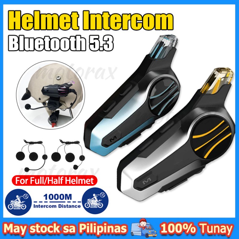 New X1 Pro Motorcycle 1000m Helmet Headset BT 5.3 Motorbike